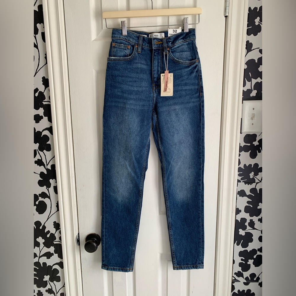 Mango Mom Comfort High Waist Jeans ankle cool girl Scandi